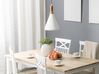 Wooden Dining Table 120 x 75 cm Light Wood and White HOUSTON_699884