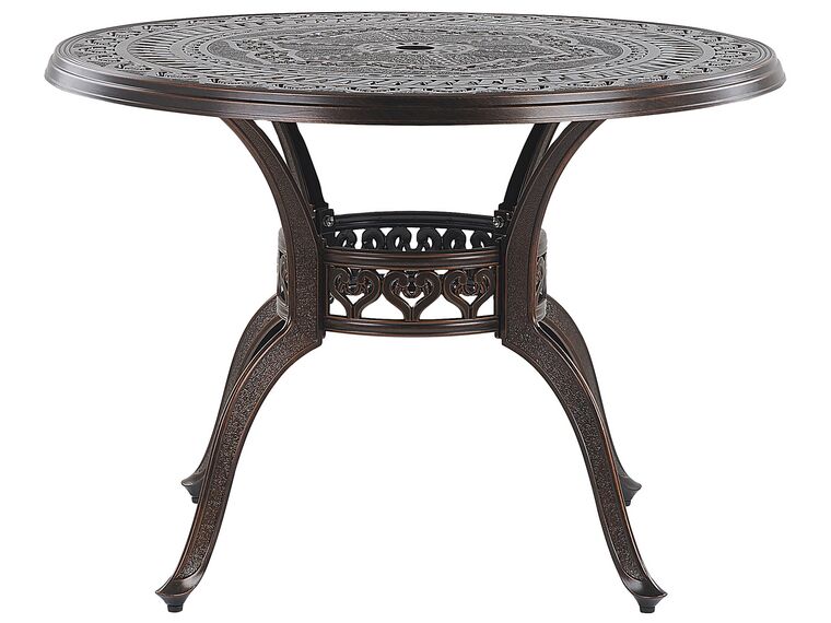Okrúhly záhradný stôl ⌀ 102 cm hnedý SALENTO_765553