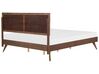 Dřevěná postel 180 x 200 cm tmavě hnědá ISTRES_727947