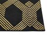 Tapis en viscose et coton noir et doré à motif géométrique avec craquelures 160 x 230 cm VEKSE_806421