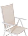 Set di 6 sedie da giardino alluminio beige CATANIA_884055