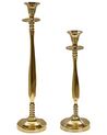 Conjunto de 2 candeleros de metal dorado TIRAH _905453