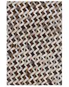 Teppich Leder braun/grau 140 x 200 cm TUGLU_851067