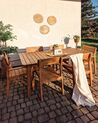 Set of 6 Acacia Wood Garden Chairs FORNELLI_885990