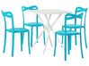 4 Seater Garden Dining Set White and Blue SERSALE/CAMOGLI_823810