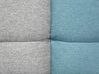 Fabric Sofa Bed Grey and Blue Patchwork INGARO_754803