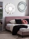 Łóżko welurowe 160 x 200 cm różowe FITOU_820775