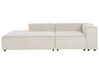 Right Hand 5 Seater Modular Jumbo Cord Corner Sofa Off-White APRICA_907854