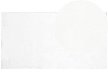Koberec z umelej zajačej kožušiny 80 x 150 cm biely MIRPUR