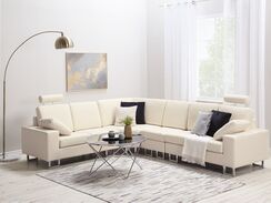 6-istuttava kulmasohva nahka oikeak. kermanvalkoinen STOCKHOLM 6-istuttava kulmasohva nahka oikeak. kermanvalkoinen STOCKHOLM