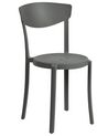 Set of 4 Dining Chairs Dark Grey VIESTE_861694