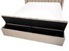 Velvet EU Double Size Bed with Storage Bench Beige NOYERS_834508