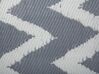 Outdoor Teppich grau 90 x 180 cm ZickZack-Muster zweiseitig Kurzflor SIRSA_734113