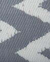 Outdoor Teppich grau 90 x 180 cm ZickZack-Muster zweiseitig Kurzflor SIRSA_734113