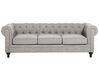 Conjunto de sofás 4 lugares em tecido cinzento claro CHESTERFIELD_797134