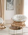 Set of 2 Rattan Rocking Chairs Natural and Light Beige ORVIETO_878374