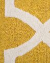 Teppich Wolle gelb 160 x 230 cm marokkanisches Muster Kurzflor SILVAN_680094