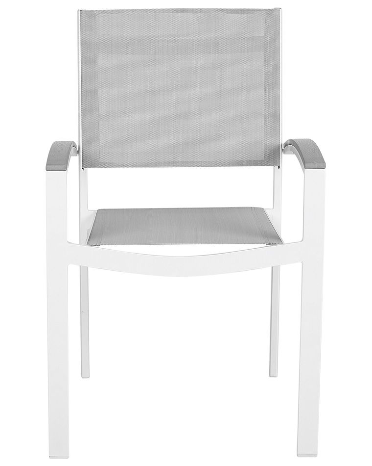 Set of 4 Garden Chairs Grey PERETA Beliani.co.uk