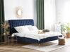 Łóżko welurowe 180 x 200 cm niebieskie MARVILLE_762678