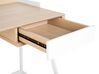 1 Drawer Home Office Desk 120 x 60 cm Light Wood and White QUITO_720428