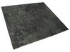 Vloerkleed polyester donkergrijs 200 x 200 cm EVREN_806008