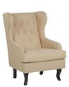 Fabric Wingback Chair Beige ALTA_762041