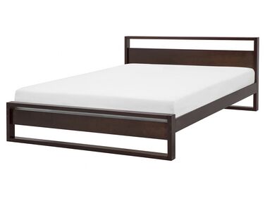 Bed hout donkerbruin 160 x 200 cm GIULIA