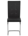 Set of 2 Faux Leather Dining Chairs Black ROVARD_790120