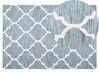 Teppich hellblau 140 x 200 cm marokkanisches Muster Kurzflor YALOVA_802959