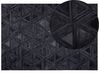 Vloerkleed leer zwart 160 x 230 cm KASAR_720950