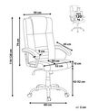 Fotel biurowy regulowany z funkcją masażu ekoskóra beżowy COMFORT II_710068