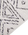 Tappeto lana e cotone bianco e nero 80 x 150 cm ALKENT_852506