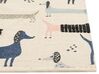 Cotton Kids Rug Dogs Print 80 x 150 cm Multicolour TEMIAJ_866601
