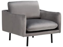 Nojatuoli samettinen harmaa VINTERBRO Nojatuoli samettinen harmaa VINTERBRO