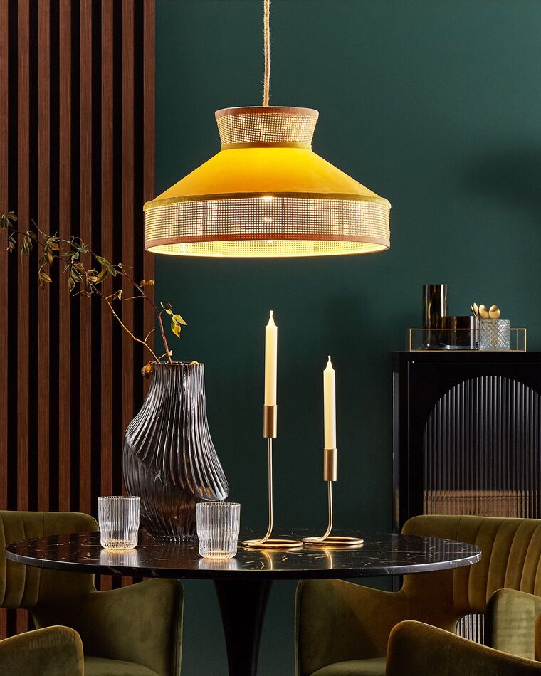 Lampadario in rattan naturale SELENGE