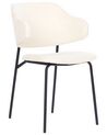 Conjunto de 2 sillas de comedor beige crema/negro KENAI_874450