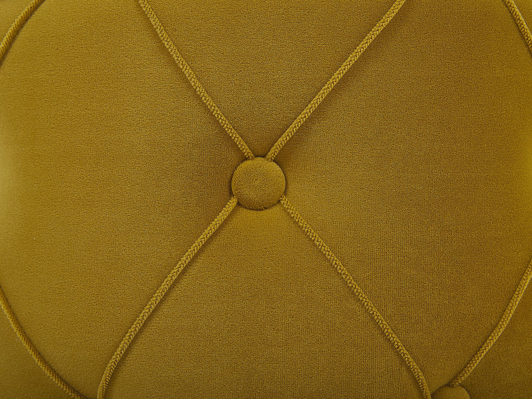 Pouf Samtstoff mit Stauraum senfgelb 2er Set PUEBLO | Beliani.fr