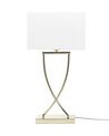 Lámpara de mesa de metal blanco/dorado 62 cm YASUNI_877545