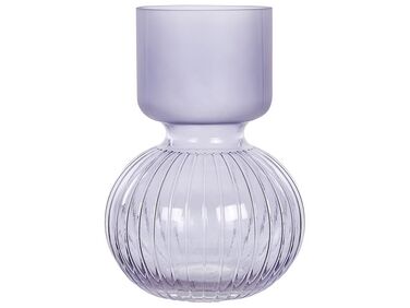 Bloemenvaas paars glas 26 cm THETIDIO