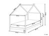 Cama casinha para crianças em madeira de pinho cinzenta 90 x 200 cm ORLU_913346