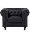 Faux Leather Armchair Black CHESTERFIELD Big_709444