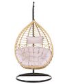 PE Rattan Hanging Chair with Stand Natural ARSITA_763910