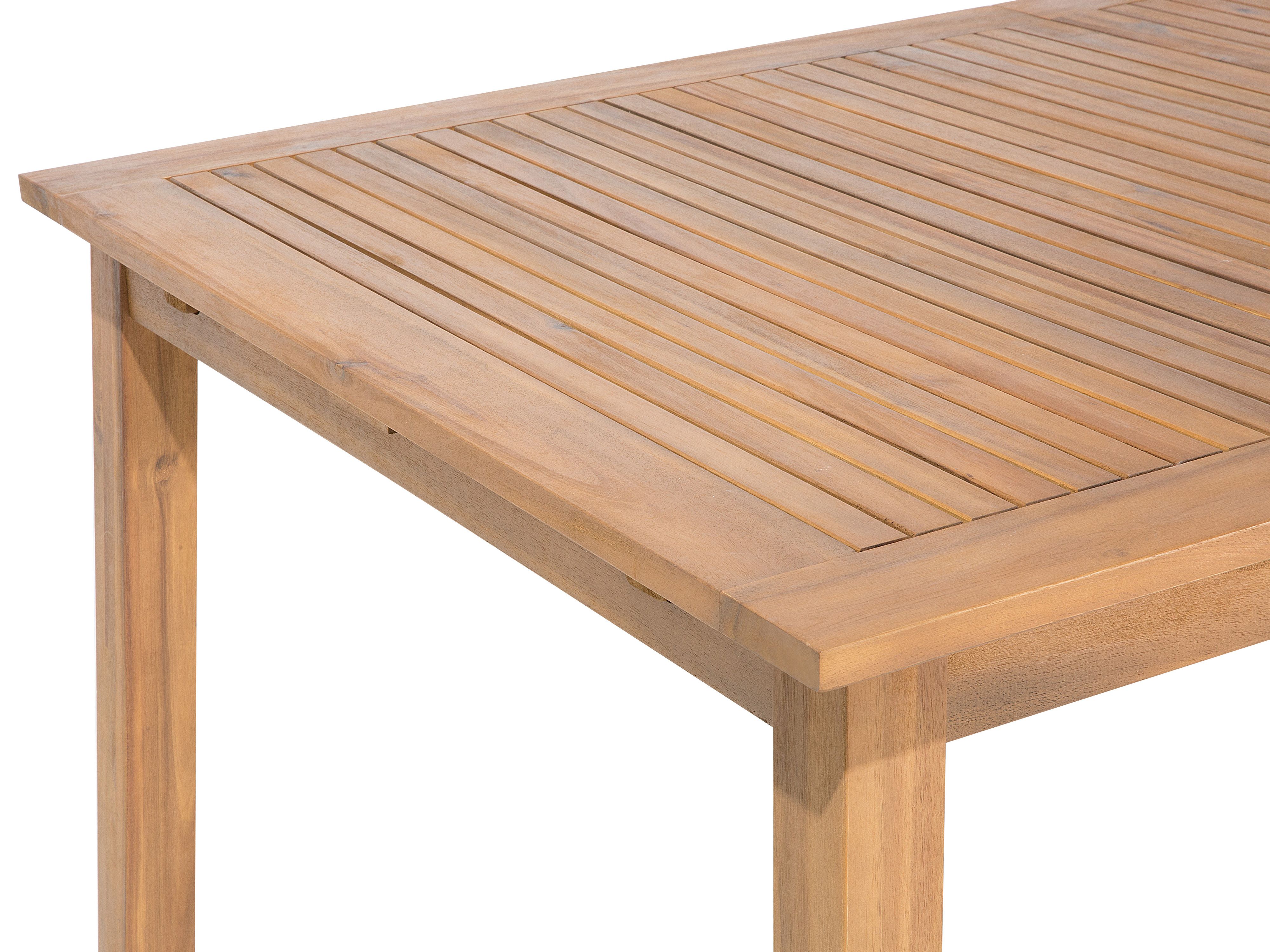Gartentisch Akazienholz hellbraun 180 / 240 x 100 cm ausziehbar CESANA