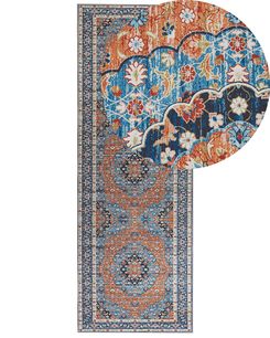 Matto kangas sininen/oranssi 70 x 200 cm MIDALAM