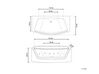 Whirlpool Bath with LED 1750 x 850 mm White FUERTE_717874