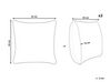 Set of 2 Outdoor Cushions Leaf Motif 45 x 45 cm Green BOISSANO_881306