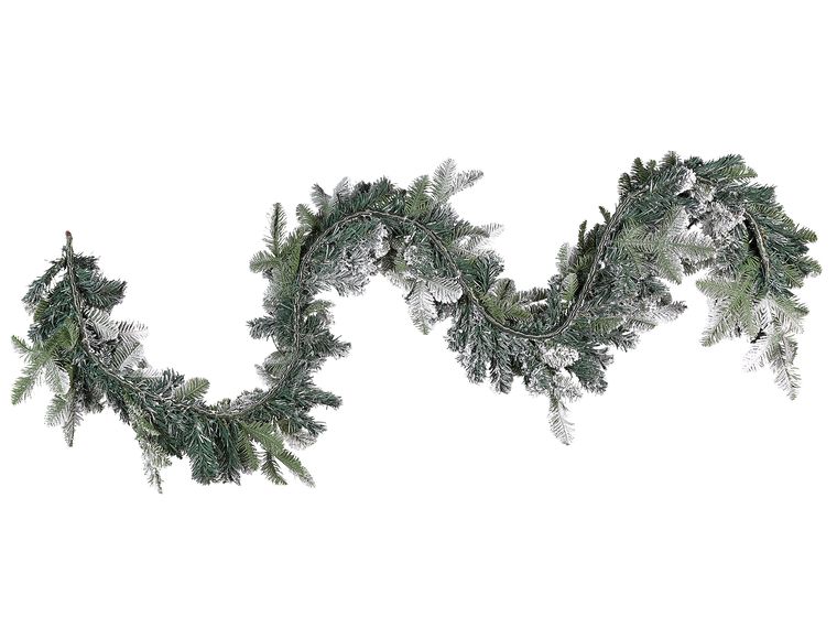 PreLit Snowy Christmas Garland 270 cm White SUNDO Beliani.co.uk