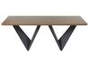 Jedálenský stôl 200 x 100 cm tmavé drevo/čierna SINTRA_821501