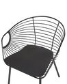 Conjunto de 2 cadeiras em metal preto HOBACK_775500