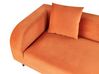 Left Hand Velvet Chaise Lounge Orange LE CRAU_843267